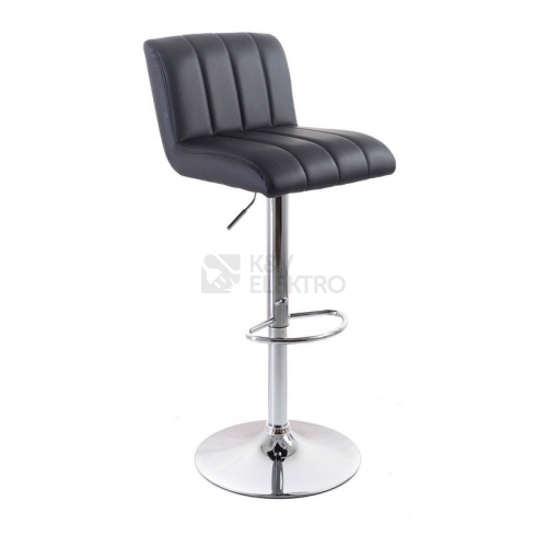 Barová židle G21 Malea koženková prošívaná black 60023096
