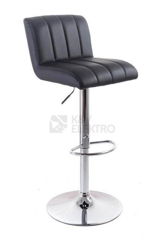 Obrázek produktu Barová židle G21 Malea koženková prošívaná black 60023096 0