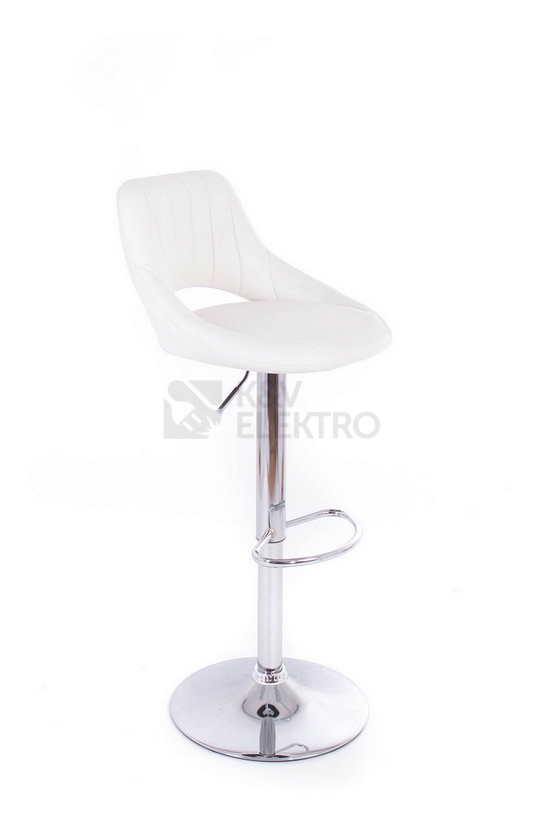 Obrázek produktu Barová židle G21 Aletra koženková prošívaná white 60023302 0