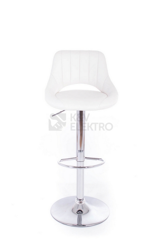 Obrázek produktu Barová židle G21 Aletra koženková prošívaná white 60023302 1
