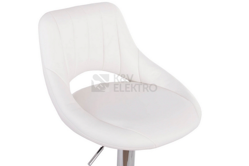 Obrázek produktu Barová židle G21 Aletra koženková prošívaná white 60023302 5