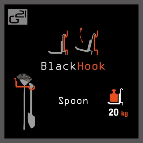 Závěsný systém G21 BlackHook spoon 7,5x9,5x20,5cm 635004 (obrázek 6)