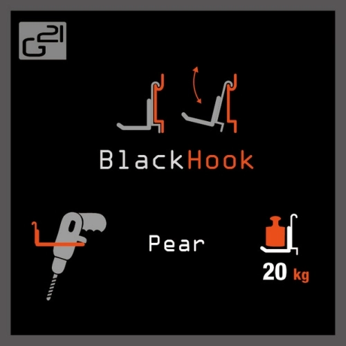 Závěsný systém G21 BlackHook pear 12x10,5x21,5cm 635009 (obrázek 4)