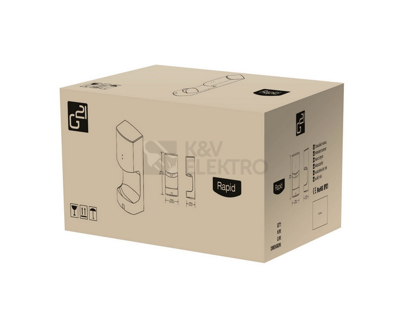 Obrázek produktu Osoušeč rukou G21 Rapid Silver 635356 8