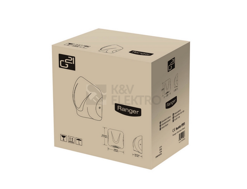 Obrázek produktu Osoušeč rukou G21 Ranger Stainless Steel 635360 7