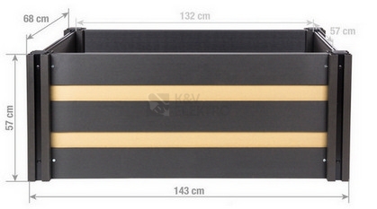Obrázek produktu Vyvýšený záhon G21 Crop Duo 143x68x57cm WPC Cumaru 63900256 4