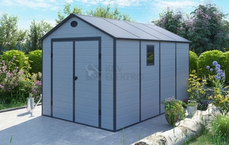 Obrázek produktu Zahradní domek G21 PAH 882 - 241x366cm plastový světle šedý 6390032 1