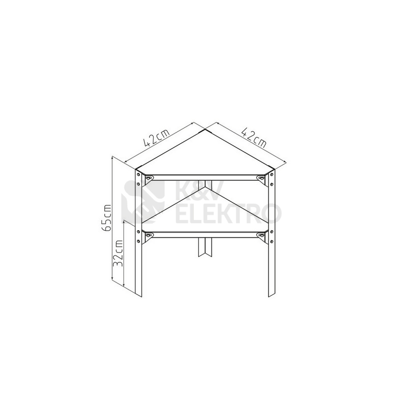 Obrázek produktu Regál G21 42x42cm rohový pro zahradní domky a skleníky 63900482 2