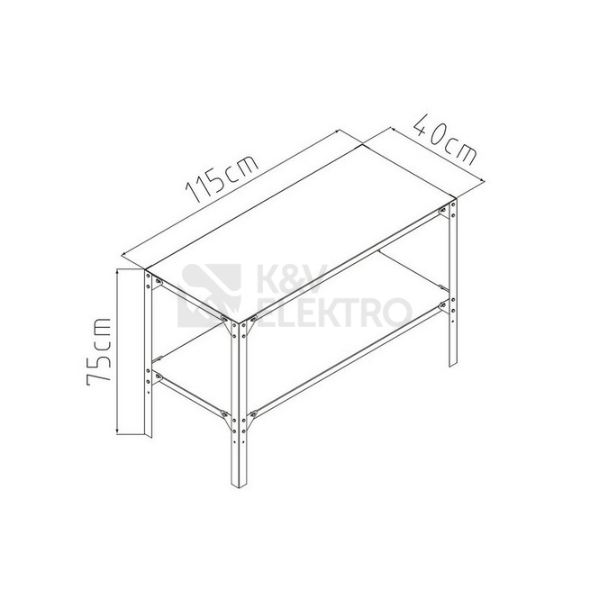 Obrázek produktu Regál G21 115x40cm pro zahradní domky a skleníky 63900484 2