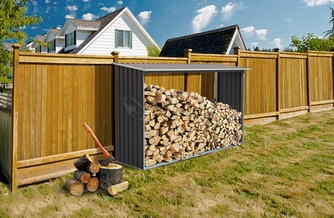 Obrázek produktu Přístřešek na dřevo G21 WOH 181 - 242x75cm šedý 63900494 1
