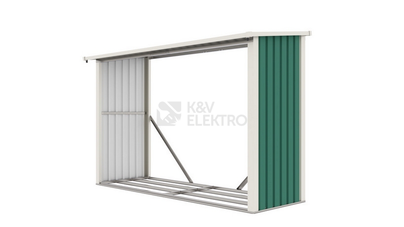 Obrázek produktu Přístřešek na dřevo G21 WOH 335 - 242x89cm zelený 63900502 2