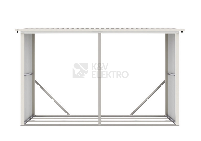 Obrázek produktu Přístřešek na dřevo G21 WOH 682 - 302x119cm šedý 63900505 1