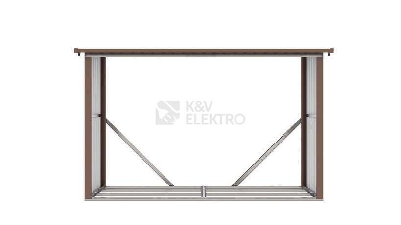 Obrázek produktu Přístřešek na dřevo G21 WOH 335 - 242x89cm hnědý 63900506 1