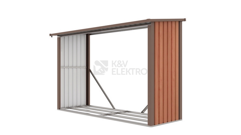 Obrázek produktu Přístřešek na dřevo G21 WOH 335 - 242x89cm hnědý 63900506 2