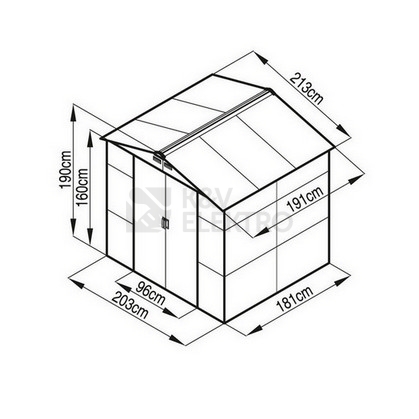 Obrázek produktu Zahradní domek G21 GAH 407 - 213x191cm šedý 63900521 3