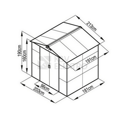 Obrázek produktu Zahradní domek G21 GAH 407 - 213x191cm hnědý 63900525 2