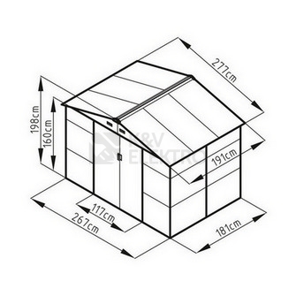 Obrázek produktu Zahradní domek G21 GAH 529 - 277x191cm šedý 63900531 2