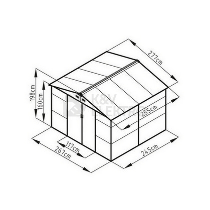 Obrázek produktu Zahradní domek G21 GAH 706 - 277x255cm zelený 63900558 3