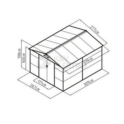 Obrázek produktu Zahradní domek G21 GAH 884 - 277x319cm hnědý 63900567 4