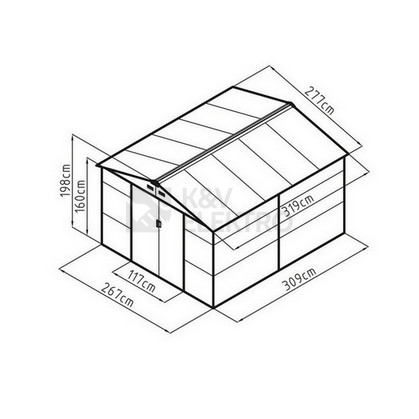 Obrázek produktu Zahradní domek G21 GAH 884 - 277x319cm zelený 63900569 2