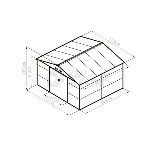 Obrázek produktu Zahradní domek G21 GAH 1085 - 340x319cm hnědý 63900575 4
