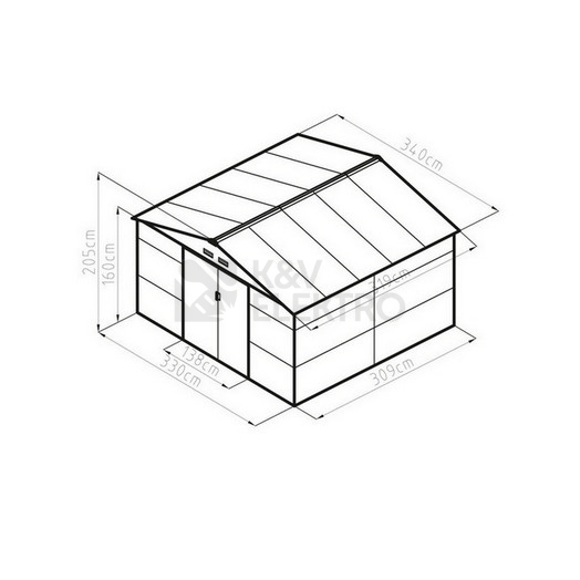 Obrázek produktu Zahradní domek G21 GAH 1085 - 340x319cm zelený 63900578 2