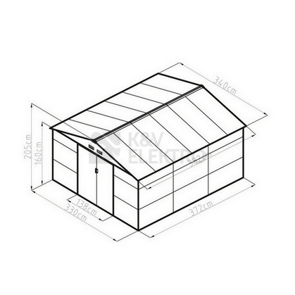 Obrázek produktu Zahradní domek G21 GAH 1300 - 340x382cm šedý 63900581 6