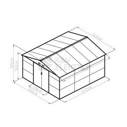 Obrázek produktu Zahradní domek G21 GAH 1300 - 340x382cm zelený 63900586 3