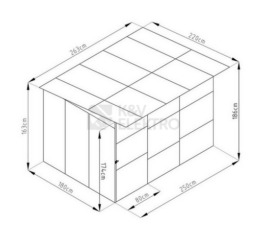 Obrázek produktu Kotec pro psa G21 KEN 572 - 260x220cm šedý 63900592 2