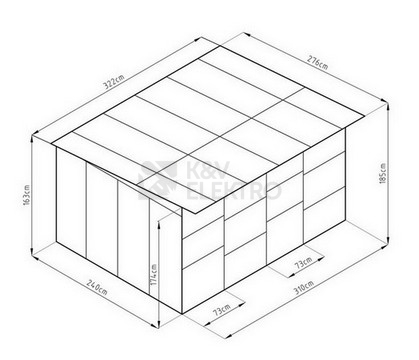 Obrázek produktu Kotec pro psa G21 KEN 886 - 322x275cm dvoumístný šedý 63900594 2