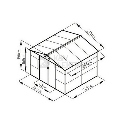Obrázek produktu Zahradní domek G21 GAH 706 - 277x255cm béžovo šedý 6390065 2