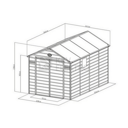 Obrázek produktu Zahradní domek G21 Boston 882 - 241x366cm plastový béžový 6390076 2