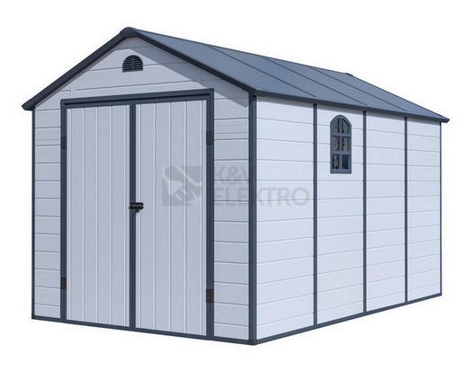 Obrázek produktu Zahradní domek G21 Boston 882 - 241x366cm plastový světle šedý 6390078 0
