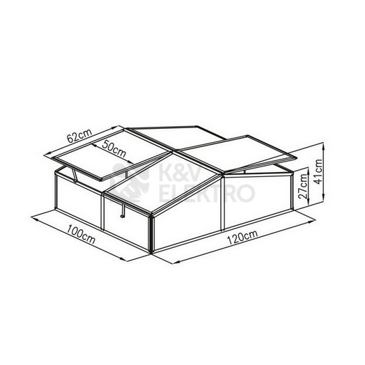 Obrázek produktu Pařeniště G21 dvoudílné GA12 100x120x40cm 6390111 6