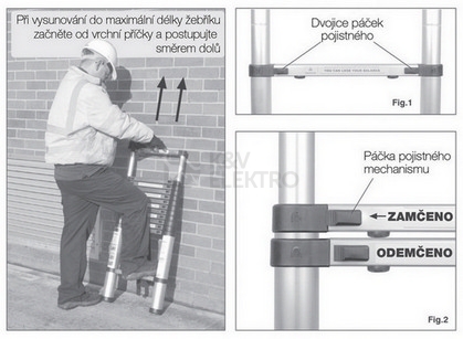 Obrázek produktu Teleskopický žebřík G21 GA-TZ7-2M hliníkový 6390381 3