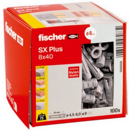 Hmoždinky FISCHER SX Plus 8x40 568008 (100ks) (obrázek 3)