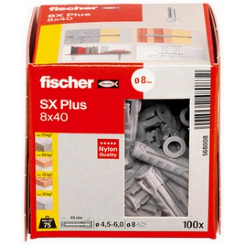 Hmoždinky FISCHER SX Plus 8x40 568008 (100ks) (obrázek 6)