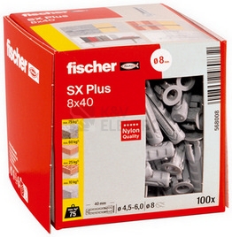 Obrázek produktu Hmoždinky FISCHER SX Plus 8x40 568008 (100ks) 2