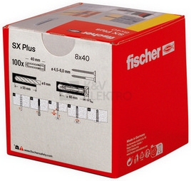 Obrázek produktu Hmoždinky FISCHER SX Plus 8x40 568008 (100ks) 4