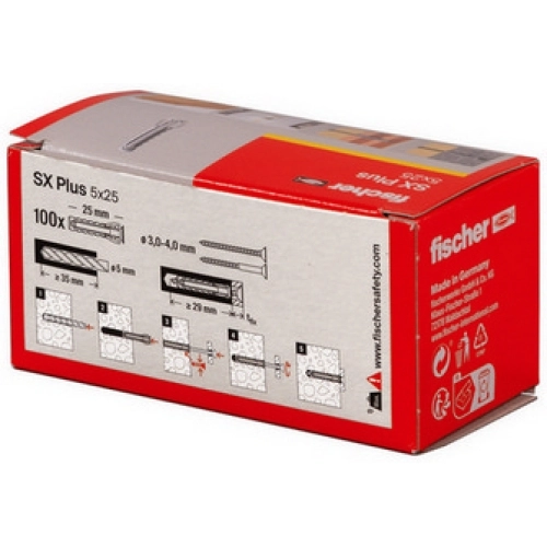 Hmoždinky FISCHER SX Plus 5x25 568005 (100ks) (obrázek 5)