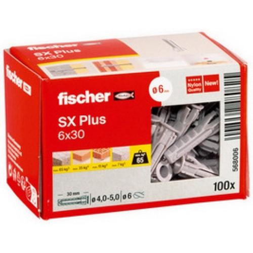 Hmoždinky FISCHER SX Plus 6x30 568006 (100ks) (obrázek 3)