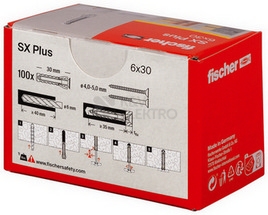 Obrázek produktu Hmoždinky FISCHER SX Plus 6x30 568006 (100ks) 4