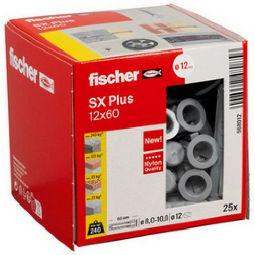 Hmoždinky FISCHER SX Plus 12x60 568012 (25ks) (obrázek 3)