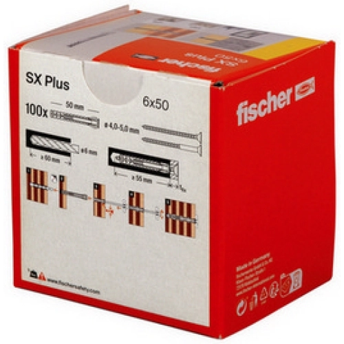 Hmoždinky FISCHER SX Plus 6x50 568106 (100ks) (obrázek 5)
