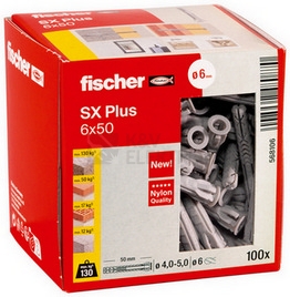 Obrázek produktu Hmoždinky FISCHER SX Plus 6x50 568106 (100ks) 2