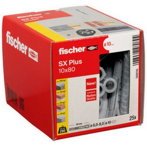 Hmoždinky FISCHER SX Plus 10x80 568110 (25ks) (obrázek 3)