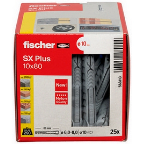 Hmoždinky FISCHER SX Plus 10x80 568110 (25ks) (obrázek 6)