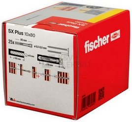 Obrázek produktu Hmoždinky FISCHER SX Plus 10x80 568110 (25ks) 4