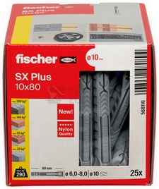 Obrázek produktu Hmoždinky FISCHER SX Plus 10x80 568110 (25ks) 5