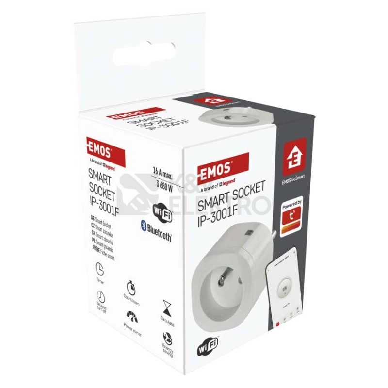Obrázek produktu Chytrá zásuvka EMOS GoSmart WiFi zásuvka IP-3001F 3
